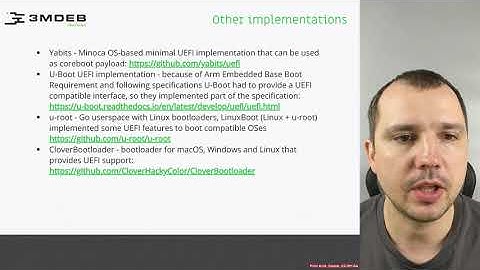 Arch4021: Introductory UEFI 03 07 Implementations
