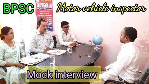 |MVI |Motors Vehicle inspector| Mock interview| The Vision IAS Patna |Ajay Kumar|Expert team|