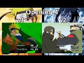 Naruto - Opening 4 Comparison - Versions 1-2 (HD - 60 fps)