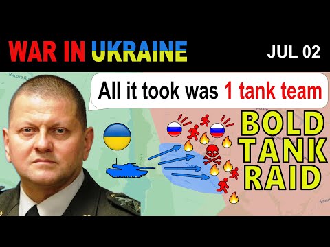 02 July: Unfazed Ukrainian Tank Crew OBLITERATES RUSSIAN POSITIONS, DODGING FIRE FROM ALL SIDES