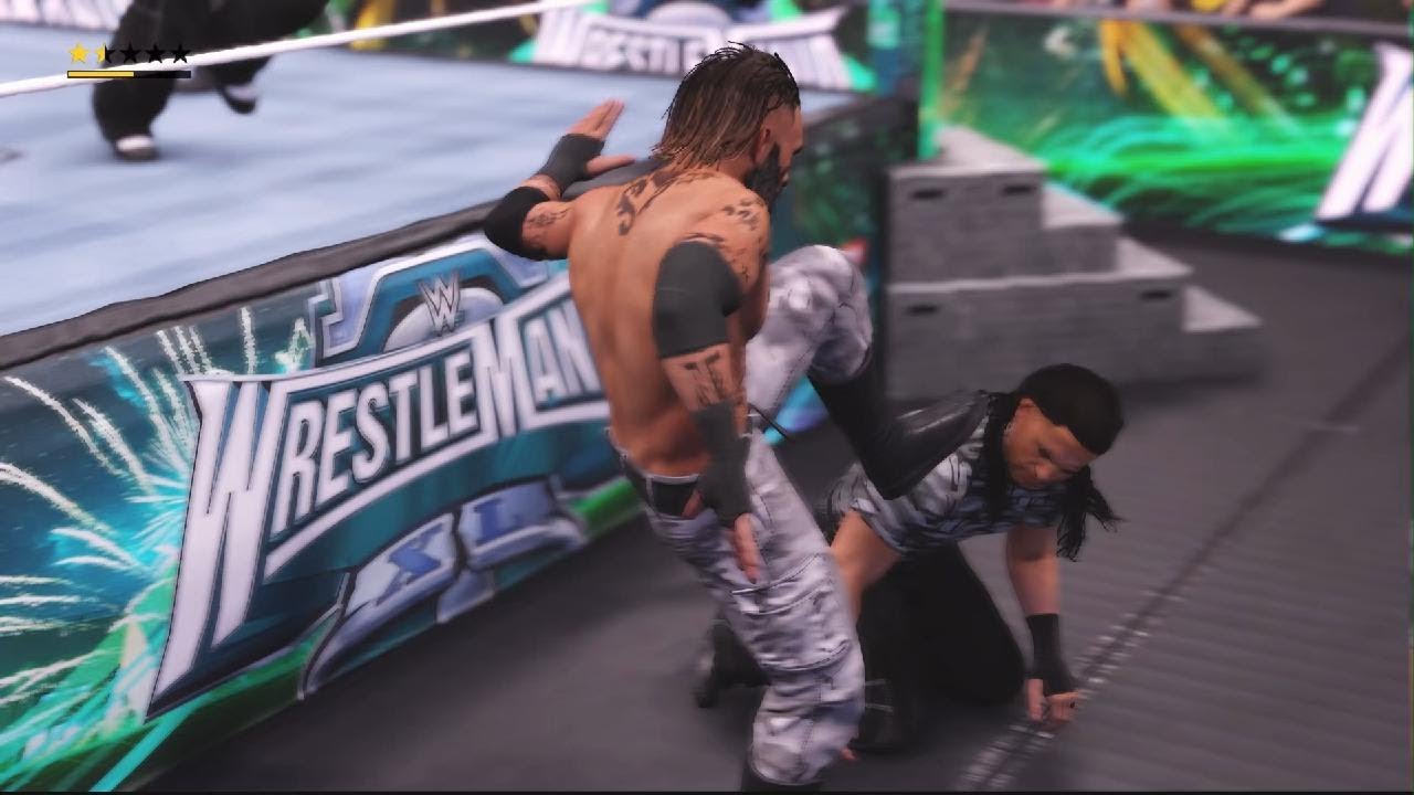 WWE 2K25 triple threat match