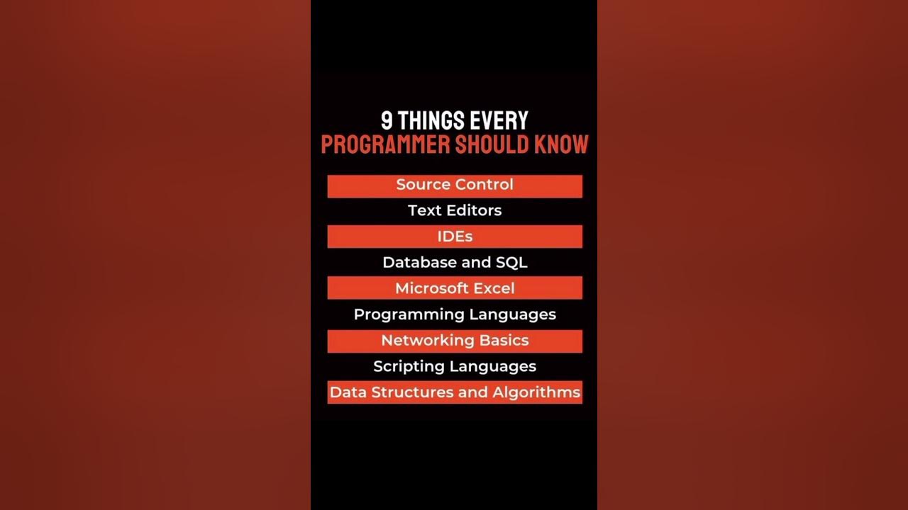 9 Things Every Programmer Should Know - YouTube