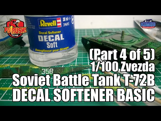 4 of 5) 1/100 Soviet Main Battle Tank T-72B from Zvezda (Waterslide Decal  and Decal Soft) 