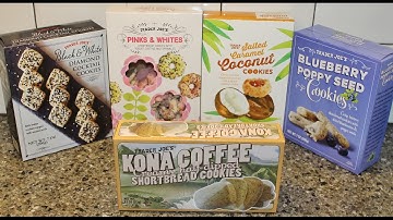 Trader Joe’s Cookies: Black & White, Pinks & Whites, Salted Caramel Coconut, Blueberry, Kona Coffee