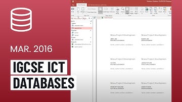 IGCSE ICT Access Databases Practical Exam Task - February/March 2016 | Paper 2 (0417)
