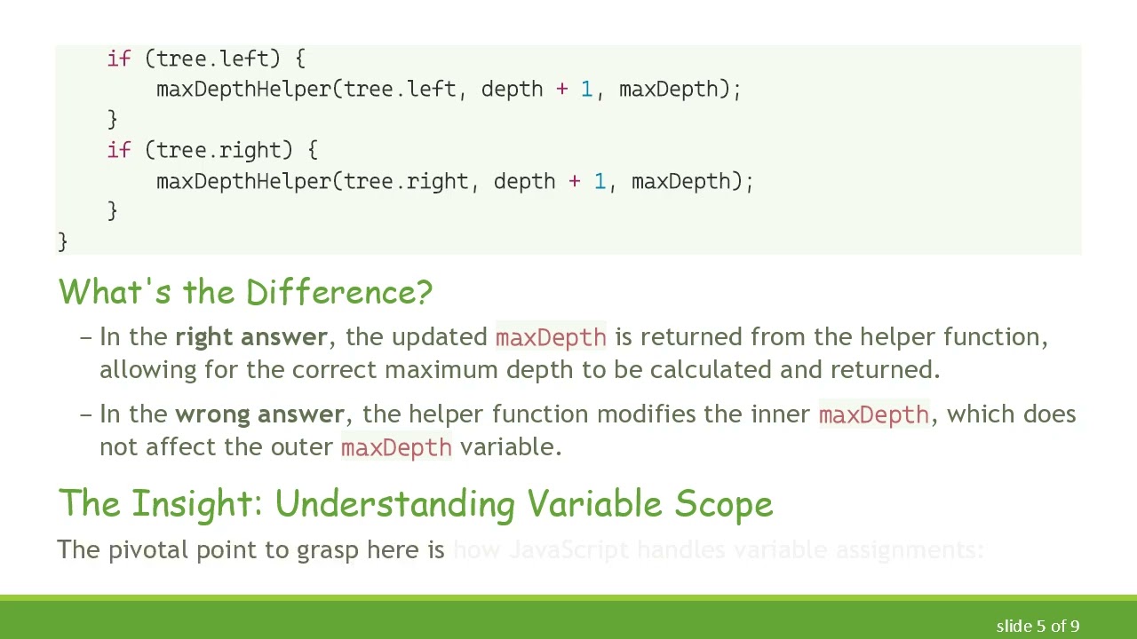 Understanding Scope and Closure in JavaScript with Recursion and Helper Functions