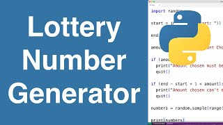 Lottery Number Generator | Python Example screenshot 3