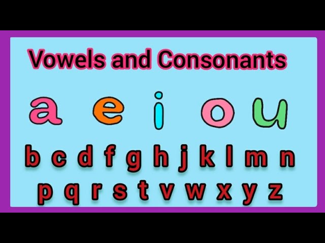 vowels and consonants vowels and consonants for kids vowels and consonants for kindergarten ukg kg youtube