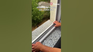 Stopped cold air from coming through the window with just stretch film! #window  #tricks #stretch