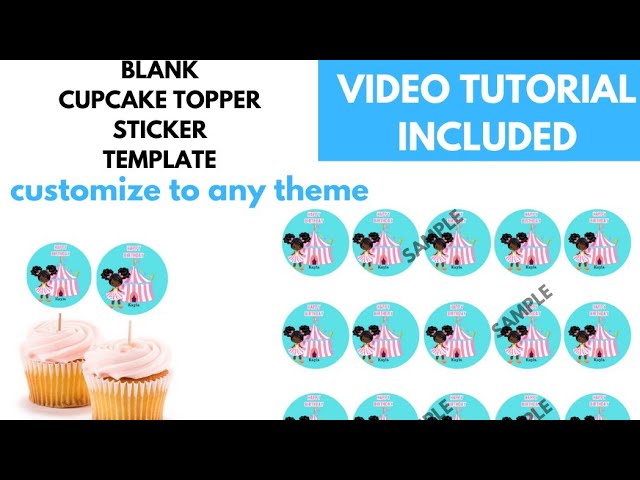 DIY Cupcake Toppers Using Cardstock and Stickers - One Dog Woof