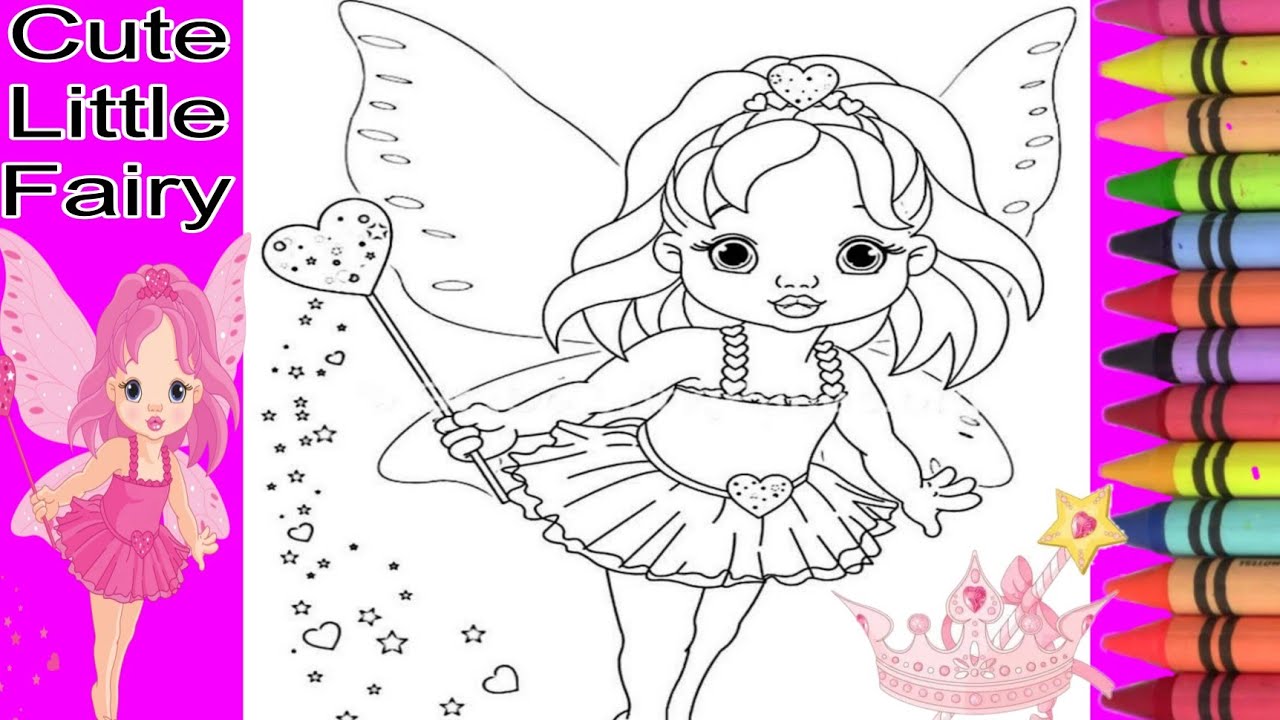 Coloring Cute Little Fairy step by step for kids/kids coloring book ...