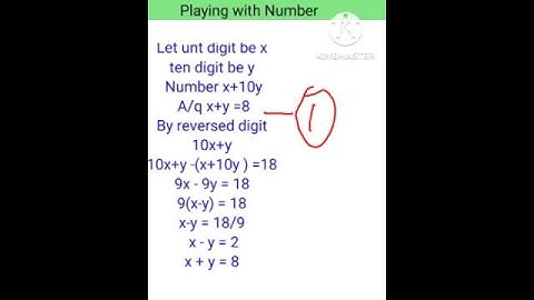 sum of the digit of a two digit number is 8 . if the digit are reversed the new number incre#math