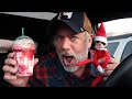 TRYING STARBUCKS ELF ON THE SHELF FRAPPUCCINO!