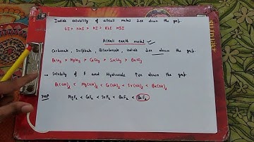 Most important trends of s-block elements for comptetive exms.