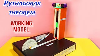 Pythagoras Theorem working model | Pythagoras theorem model 3d making | maths project tlm Pythagoras Theorem working model | Pythagoras theorem model 3d making | maths project tlm