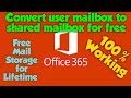 How to convert a User Mailbox to a Shared Mailbox in Office 365
