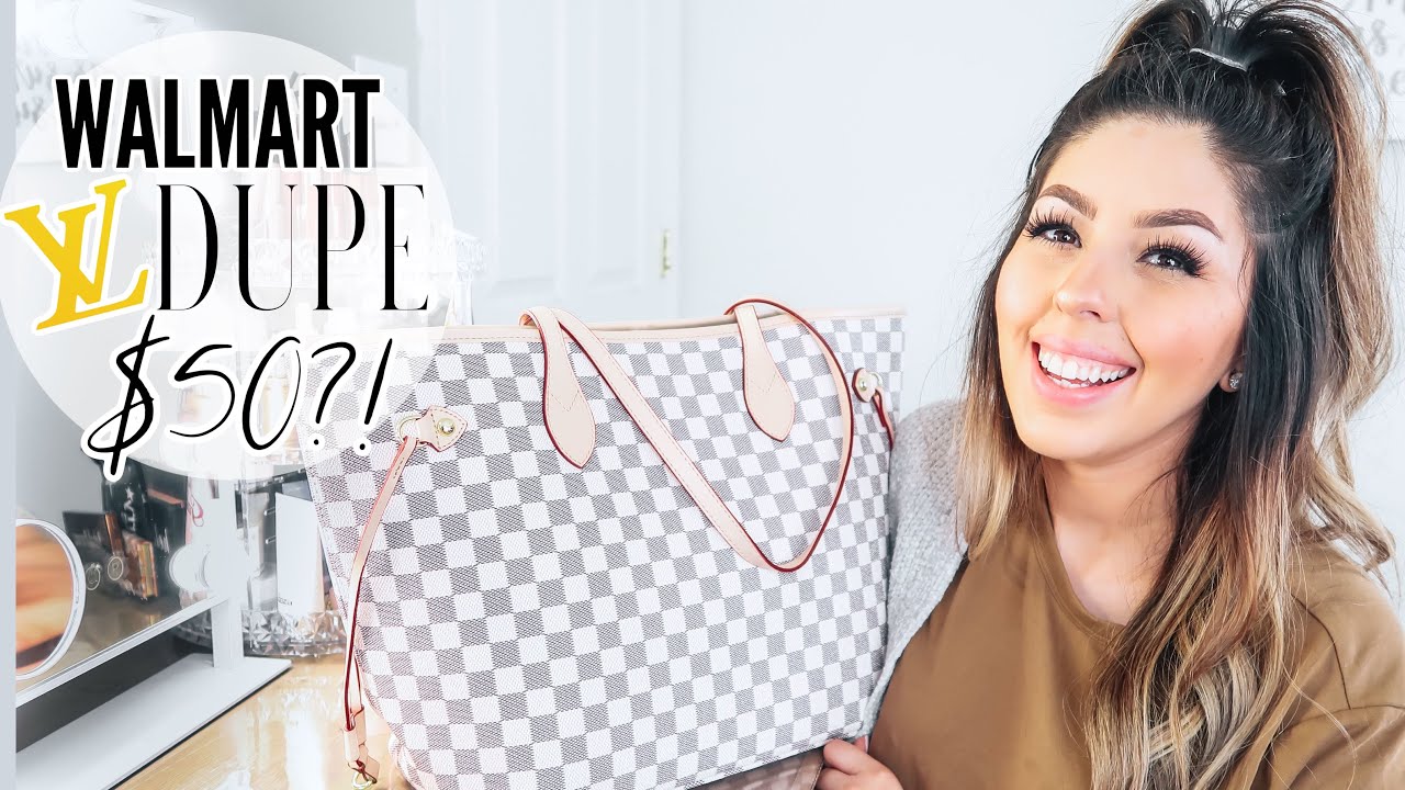 LOUIS VUITTON NEVERFULL DUPES  DAISY ROSE WALMART REVIEW + WHATS IN MY BAG  