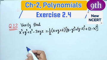 Ex 2.4 Q12 class 9 Maths NCERT | Class 9th Maths Ch 2 Polynomials Exercise 2.4 Question 12 | Ex 2.5