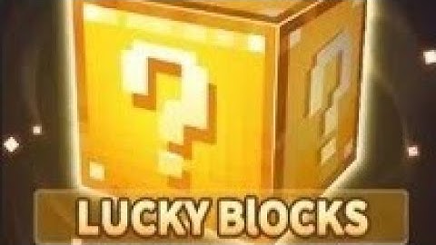 Playing Lucky Block SkyWars in Blockman Go. (Blockman Go Lucky Block SkyWars)