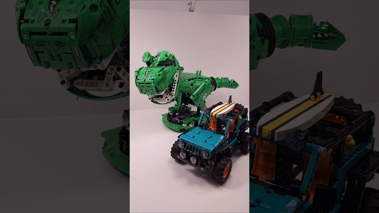 LEGO Technic Rexy the T-Rex MOC (42224) vs Jeep Wrangler Rubicon