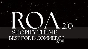 ROA 2.0 Shopify Theme — The Secret Behind High Converting Stores 💰