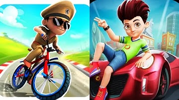Kicko & Super Speedo VS Little Singham Cycle Race Game 2025 Gameplay Android, ios