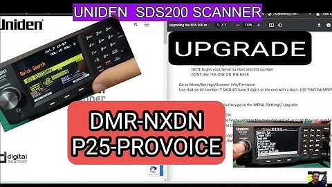 UNIDEN SDS200/100 - UPGRADE TO NXDN - DMR - P25 - PROVOICE ETC