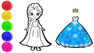 Drawing And Coloring Princess - Lets Draw Princess Dress - Bee Art Tv