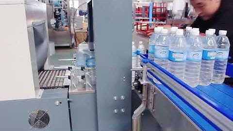 bottle sleeves steam shrink tunnel and Semi-auto PE film shrink wrapping machine