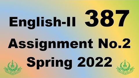 AIOU Code 387 Solved Assignment No.2 Spring 2022