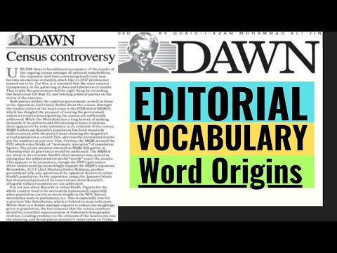 DAWN VOCABULARY pdf, Vocabulary in DAWN Newspaper