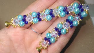 kolay ve zarif bileklik yapımı * Лёгкий браслет из бусин * Beaded bracelet * Easy tutorial *