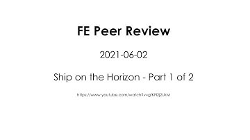 Ship on the Horizon - Part 1, Observation and Distance to Horizon