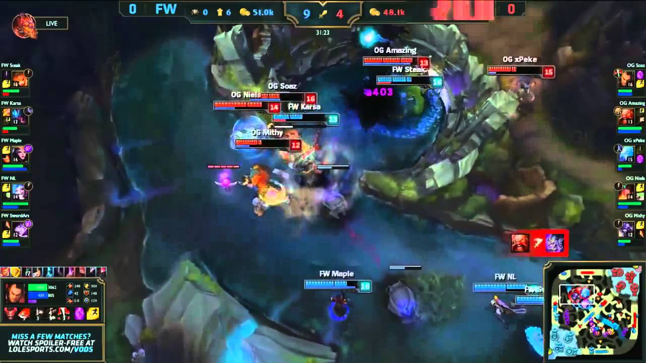 OG sOAZ  Darius Pentakill OG vs FW