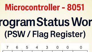 Psw register in 8051/easy explanation/#exam #all #microcontroller #mpmc #btech #diploma #mcu #ruchi