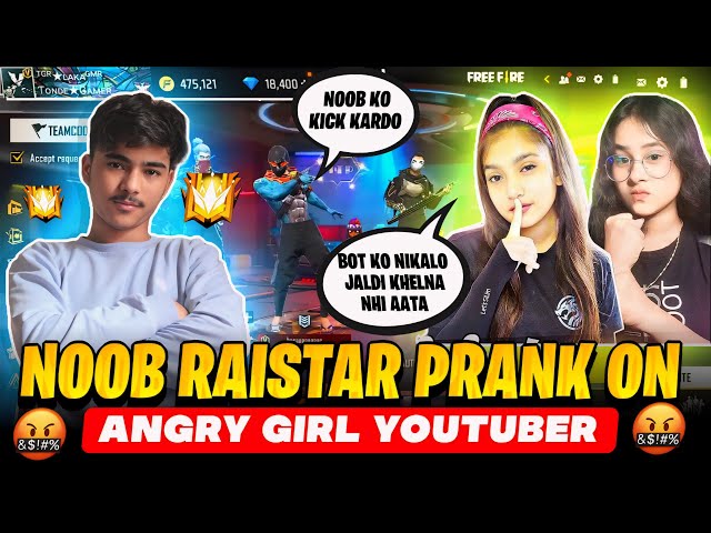 Noob Prank on Raistar on Angry Girl Youtuber Gone Wrong - Laka Gamer class=