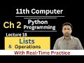 Lists in Python | 11th Computer Chapter 2 | Python Programming | Qais Ali Khan