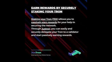 Earn rewards by securely staking your tron.