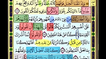 النصف الاول من صفحة 173 من سورة الاعراف الايات من 171:175 مكررة بصوت الشيخ محمود الحصري
