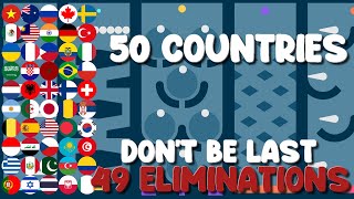 50 Countries Marble Elimination Race - Don&#39;t Be Last - 49 Times Eliminations