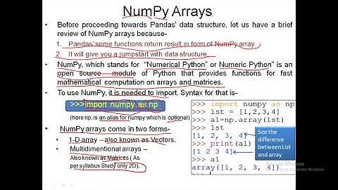 XII(IP) Numpy Array Part I