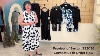 Sympli SS2026 Polka Dot, Cecily Black and Electric Maze
