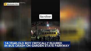 14-year-old critically hurt after getting pinned under overturned school bus in North Jersey
