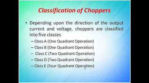 UNIT III, Part I- DC-DC CONVERTERS, Basics of chopper, control strategy