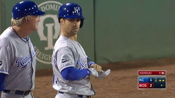 KC@BOS: Merrifield plates Moss with knock to right