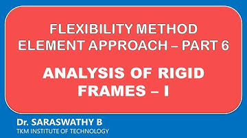 Analysis of Rigid Frames | Flexibility Method