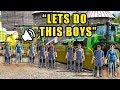 MULTIPLAYER SILAGE HARVEST WITH 12 HIRED HANDS! CHOPPING CORN | FARMING SIMULATOR 2017