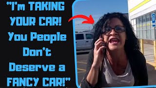 r\/EntitledPeople - Insane Karen CONFISCATES My Car! Tells Cops I Don't Deserve It!