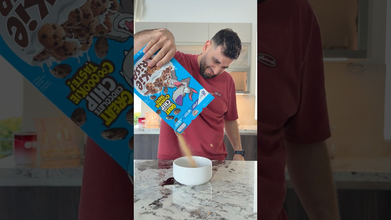 He ate all the cereal 😭