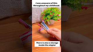 Hidden Stapler Hack #shortvideo #stationery #hacks #stapler #fruity